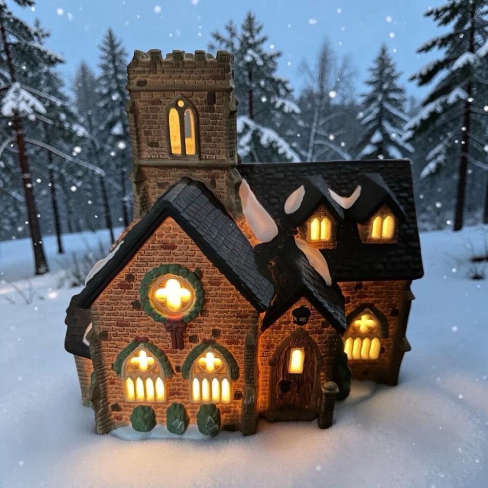 Vintage 1989 Department 56 KNOTTINGHILL CHURCH Dickens' Village Series